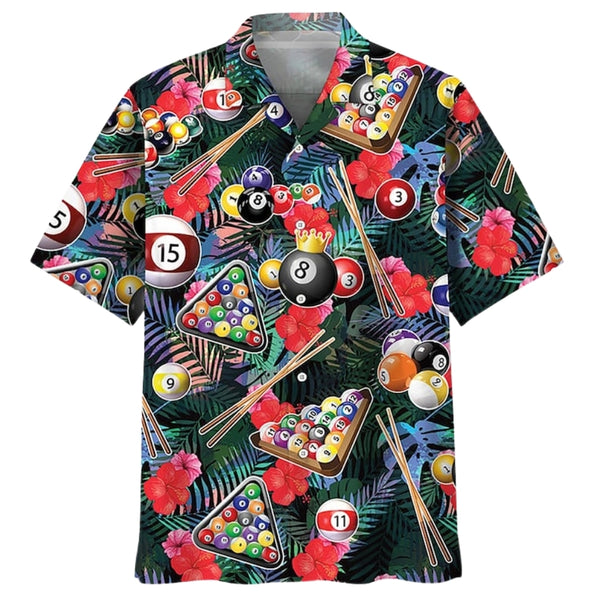 Tropical Billiard Hawaiian Shirt For Men And Women, Tropical Billiard Button Up Shirt BIE0024